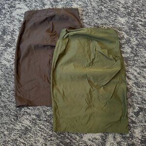 BUNDLE Grace Karin Pencil Skirt (S, Brown & Army Green)